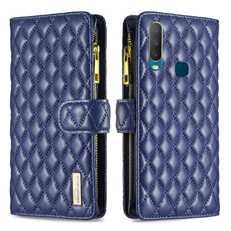 Diamond Lattice Zipper Wallet Leather Flip Phone Case, For vivo Y11 / Y15 / Y12 / Y17, For vivo Y15s, For vivo Y20, For vivo Y21 / Y17 / Y21s, For vivo Y51 2020 / Y51a / Y51s