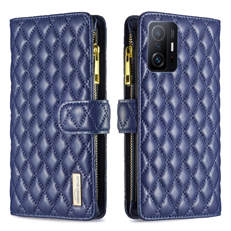 Diamond Lattice Zipper Wallet Leather Flip Phone Case, For Xiaomi 11T / 11T Pro, For Xiaomi 12 Lite, For Xiaomi Poco M3 Pro/Redmi Note 10 5G/10T 5G, For Xiaomi Poco X3 / X3 NFC, For Xiaomi Poco M3