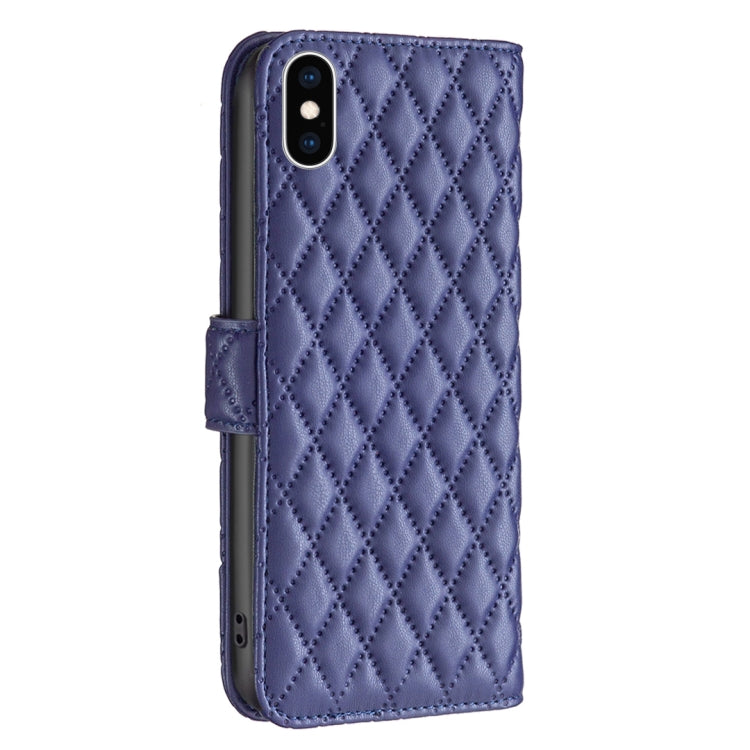 Diamond Lattice Wallet Leather Flip Phone Case, For iPhone XS, For iPhone XS Max, For iPhone X / XS