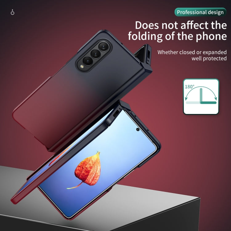 Colorful Gradient Tempered Film Integrated Phone Case, For Samsung Galaxy Z Fold4