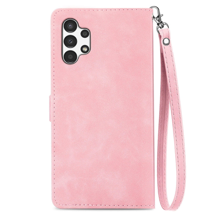 Embossed Flower Shockproof Leather Phone Case, For Samsung Galaxy A13 4G, For Samsung Galaxy A22 4G, For Samsung Galaxy A22 5G, For Samsung Galaxy A32 4G, For Samsung Galaxy A33 5G, For Samsung Galaxy A52 5G, For Samsung Galaxy A52s 5G                 ...