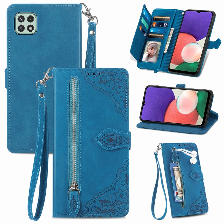 Embossed Flower Shockproof Leather Phone Case, For Samsung Galaxy A13 4G, For Samsung Galaxy A22 4G, For Samsung Galaxy A22 5G, For Samsung Galaxy A32 4G, For Samsung Galaxy A33 5G, For Samsung Galaxy A52 5G, For Samsung Galaxy A52s 5G                 ...