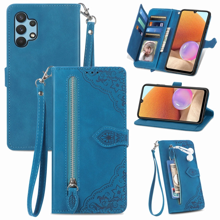 Embossed Flower Shockproof Leather Phone Case, For Samsung Galaxy A13 4G, For Samsung Galaxy A22 4G, For Samsung Galaxy A22 5G, For Samsung Galaxy A32 4G, For Samsung Galaxy A33 5G, For Samsung Galaxy A52 5G, For Samsung Galaxy A52s 5G                 ...
