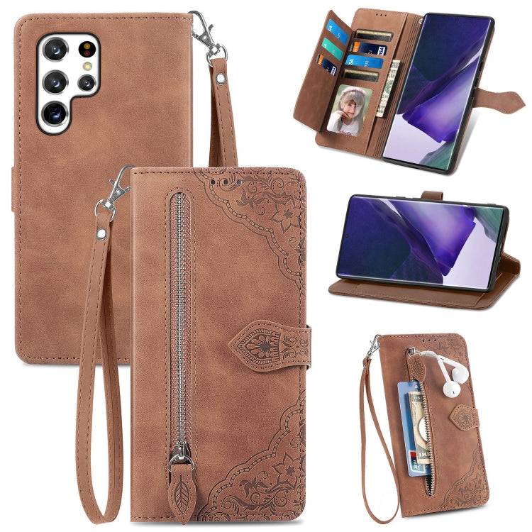 Embossed Flower Shockproof Leather Phone Case, For Samsung Galaxy S20 FE, For Samsung Galaxy S20 Ultra, For Samsung Galaxy S21 FE 5G, For Samsung Galaxy S21+ 5G, For Samsung Galaxy S21 Ultra 5G, For Samsung Galaxy S21 5G, For Samsung Galaxy S22+ 5G    ...