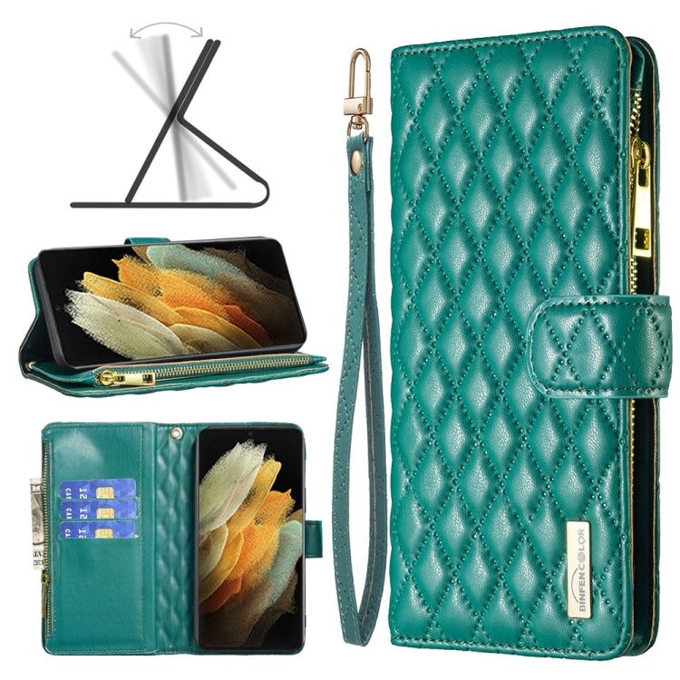 Diamond Lattice Zipper Wallet Leather Flip Phone Case, For Samsung Galaxy S22 5G, For Samsung Galaxy S22+ 5G, For Samsung Galaxy S22 Ultra 5G, For Samsung Galaxy S21 5G, For Samsung Galaxy S21+ 5G, For Samsung Galaxy S21 Ultra 5G                       ...