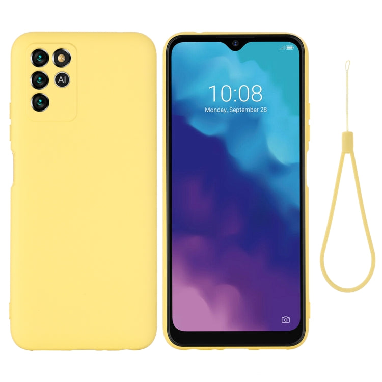 Pure Color Liquid Silicone Shockproof Full Coverage Phone Case, For Motorola Moto G22/ E32s 4G, For ZTE V30 Vita