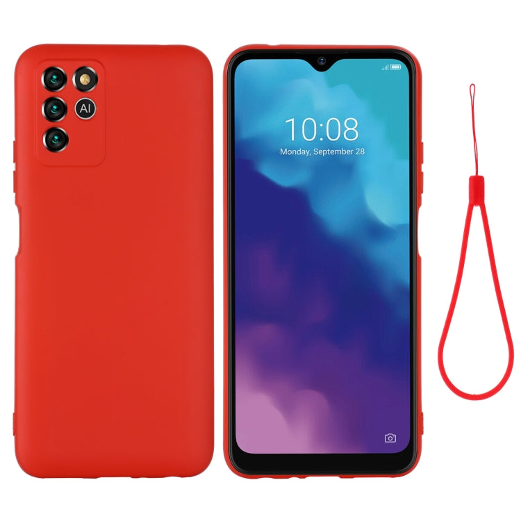 Pure Color Liquid Silicone Shockproof Full Coverage Phone Case, For Motorola Moto G22/ E32s 4G, For ZTE V30 Vita