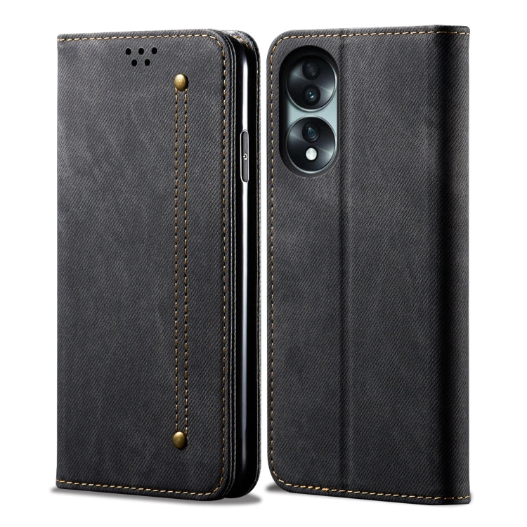 Denim Texture Flip Leather Phone Case, For Honor 70, For Honor 70 Pro / 70 Pro+