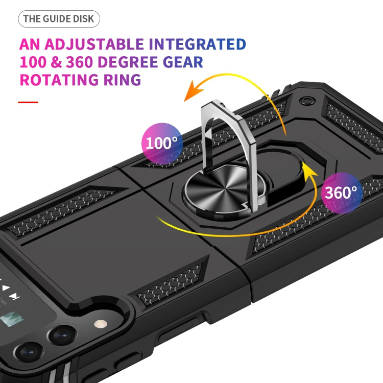 Shockproof TPU + PC Protective Case with 360 Degree Rotating Holder, For Samsung Galaxy Z Flip4