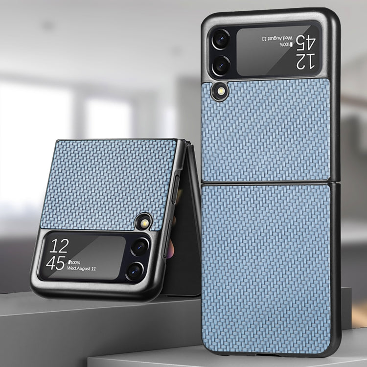 Fiber Texture Fold Shockproof Phone Case, For Samsung Galaxy Z Flip4