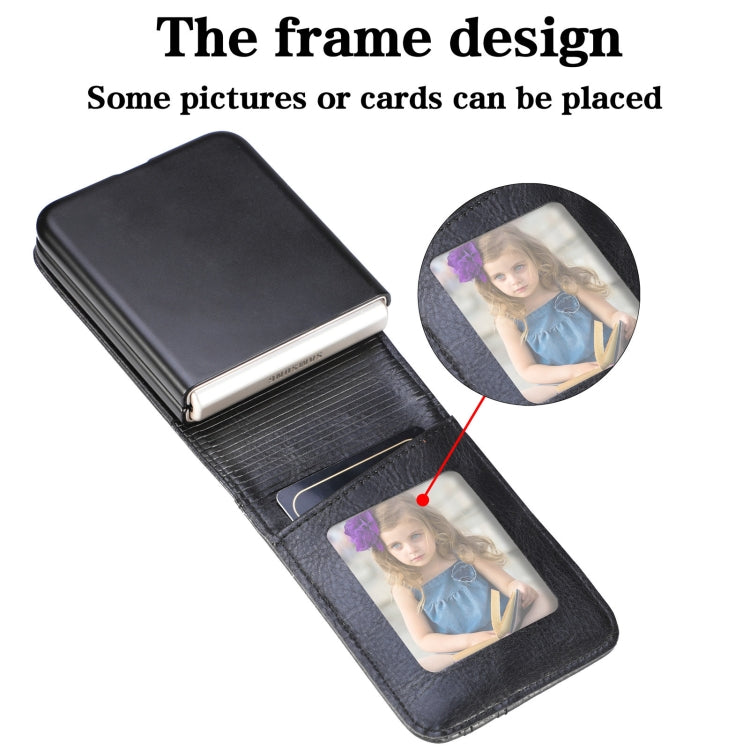 Vertical Flip Card Slot Leather Phone Case, For Samsung Galaxy Z Flip4 5G