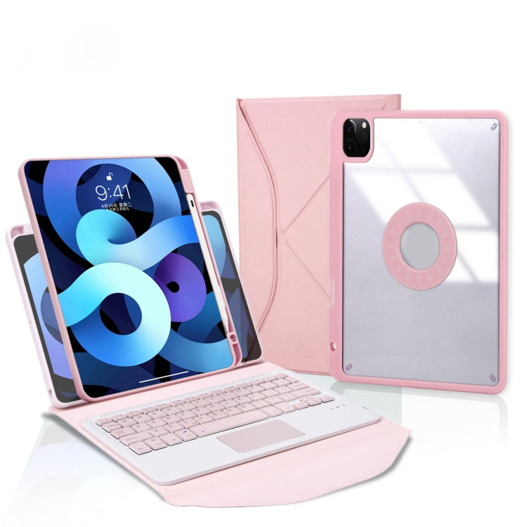 Z11B-A Pen Slot Touchpad Bluetooth Keyboard Leather Tablet Case, For iPad Pro 11 2021/2020/2018, For iPad Air 11 2025 / 2024 / Air 5 / Air 4, For iPad 10.2 2021/2020/2019