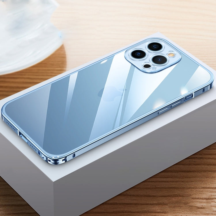 Metal Frame HD Transparent Phone Case, For iPhone 14 Plus, For iPhone 14 Pro Max, For iPhone 14, For iPhone 14 Pro
