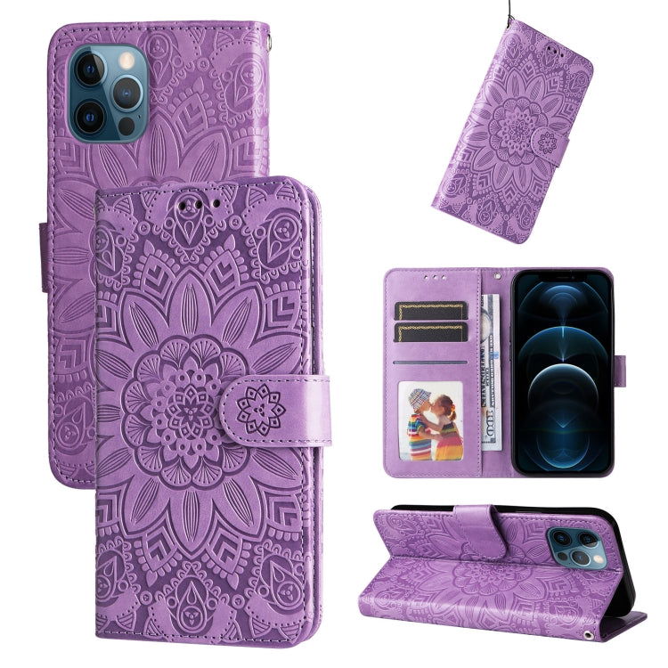 Embossed Sunflower Leather Phone Case, For iPhone 11 Pro Max, For iPhone X / XS, For iPhone XR, For iPhone XS Max, For iPhone SE 2022 / SE 2020 / 7 / 8, For iPhone 7 Plus / 8 Plus