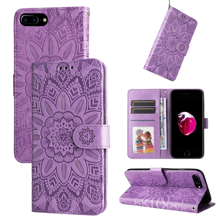 Embossed Sunflower Leather Phone Case, For iPhone 11 Pro Max, For iPhone X / XS, For iPhone XR, For iPhone XS Max, For iPhone SE 2022 / SE 2020 / 7 / 8, For iPhone 7 Plus / 8 Plus