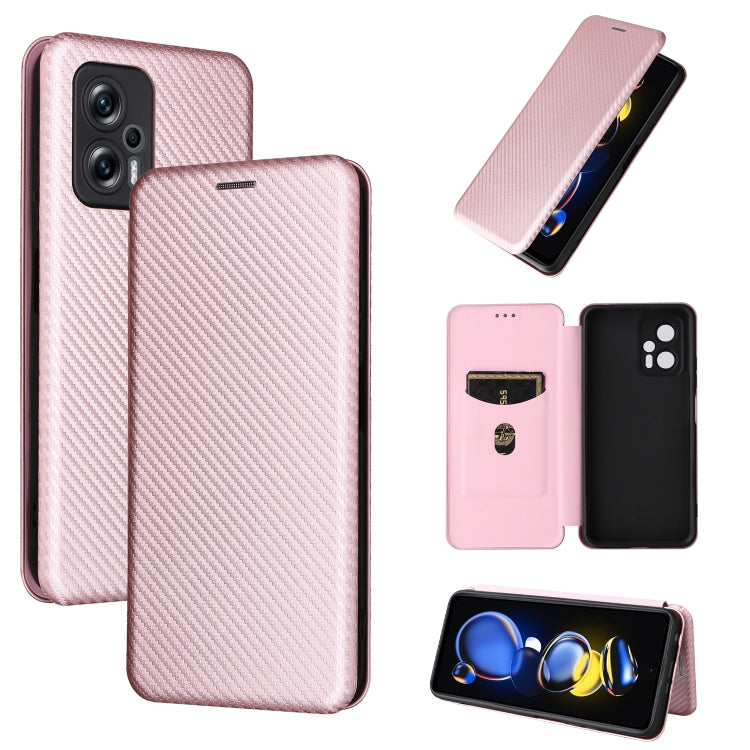 Carbon Fiber Texture Magnetic Leather Phone Case, For Tone E22, For vivo S12 5G / V23 5G, For Redmi Note 11T Pro / Note 11T Pro+ 5G, For Motorola Moto G42