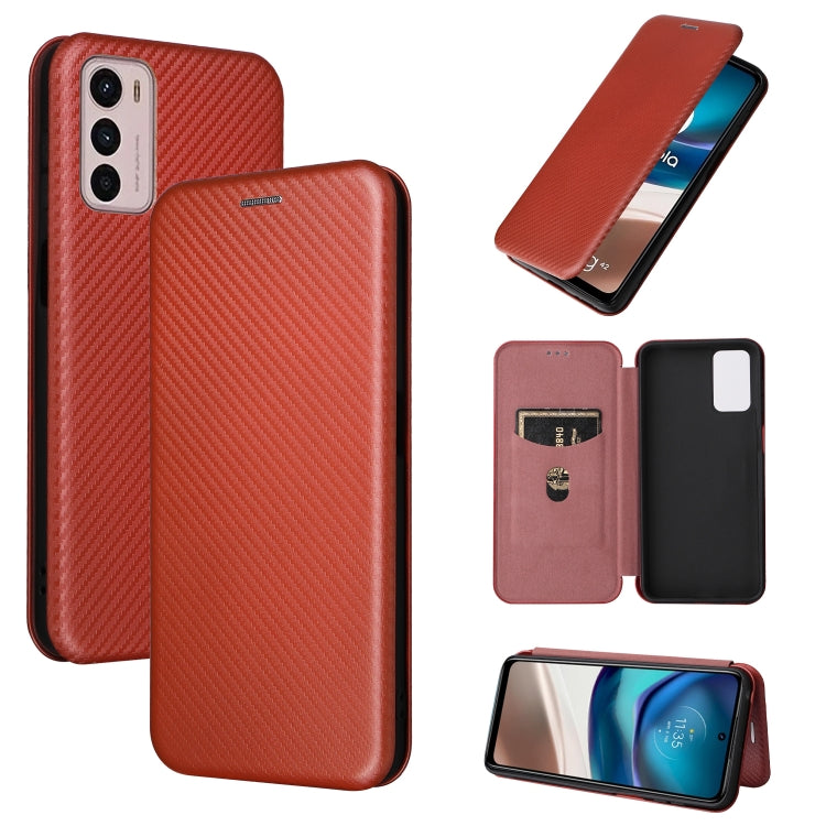 Carbon Fiber Texture Magnetic Leather Phone Case, For Tone E22, For vivo S12 5G / V23 5G, For Redmi Note 11T Pro / Note 11T Pro+ 5G, For Motorola Moto G42