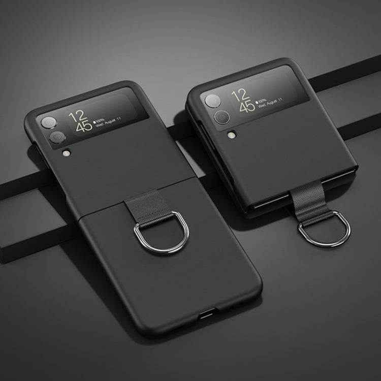 Oil-sprayed Feel Ring PC Phone Case, For Samsung Galaxy Z Flip4