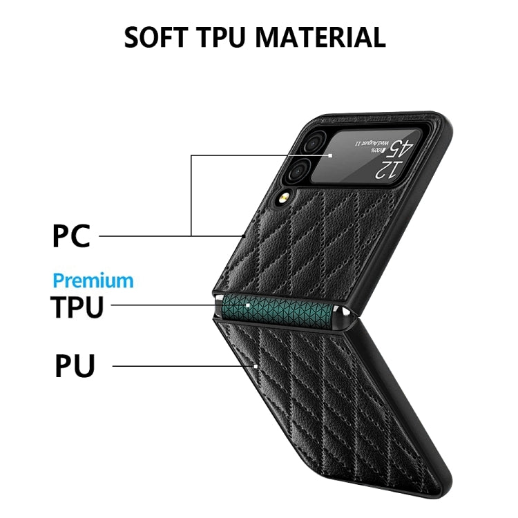 Diamond Lattice Hinge Phone Case, For Samsung Galaxy Z Flip4