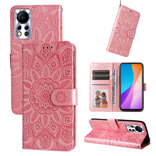 Embossed Sunflower Leather Phone Case, For Infinix Hot 11s NFC, For Infinix Hot 11, For Infinix Hot 11s, For Infinix Hot 12i, For Infinix Smart 5
