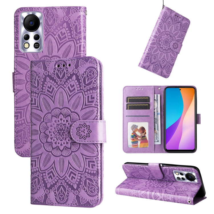 Embossed Sunflower Leather Phone Case, For Infinix Hot 11s NFC, For Infinix Hot 11, For Infinix Hot 11s, For Infinix Hot 12i, For Infinix Smart 5