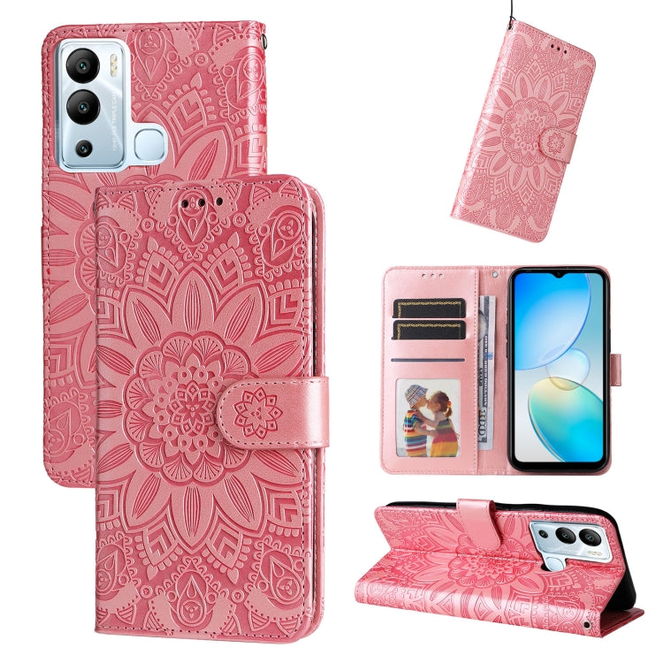 Embossed Sunflower Leather Phone Case, For Infinix Hot 11s NFC, For Infinix Hot 11, For Infinix Hot 11s, For Infinix Hot 12i, For Infinix Smart 5