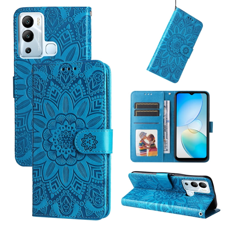 Embossed Sunflower Leather Phone Case, For Infinix Hot 11s NFC, For Infinix Hot 11, For Infinix Hot 11s, For Infinix Hot 12i, For Infinix Smart 5
