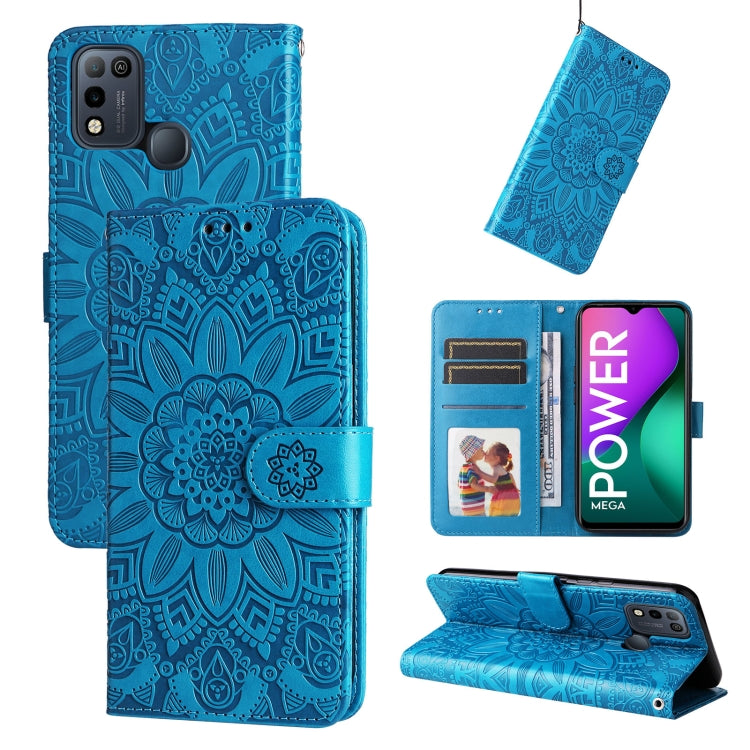Embossed Sunflower Leather Phone Case, For Infinix Hot 11s NFC, For Infinix Hot 11, For Infinix Hot 11s, For Infinix Hot 12i, For Infinix Smart 5