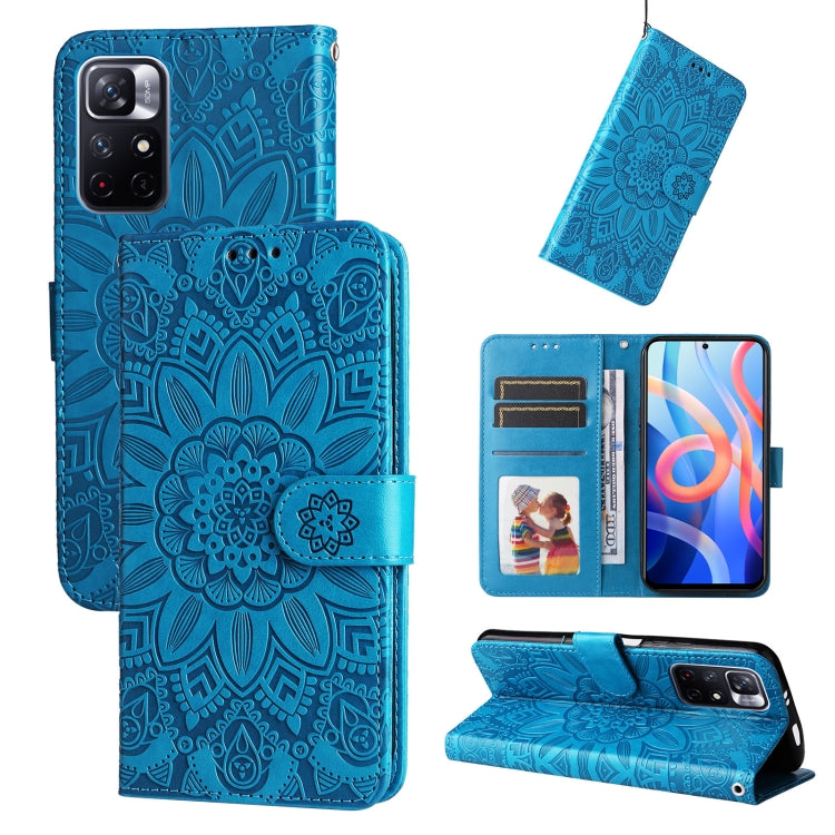 Embossed Sunflower Leather Phone Case, For Xiaomi Redmi Note 10 5G, For Xiaomi Redmi Note 10 Pro / Note 10 Pro Max, For Xiaomi Redmi Note 11 5G  / Poco M4 Pro 5G, For Xiaomi Redmi Note 11E, For Xiaomi Redmi Note 11 Pro 5G                               ...