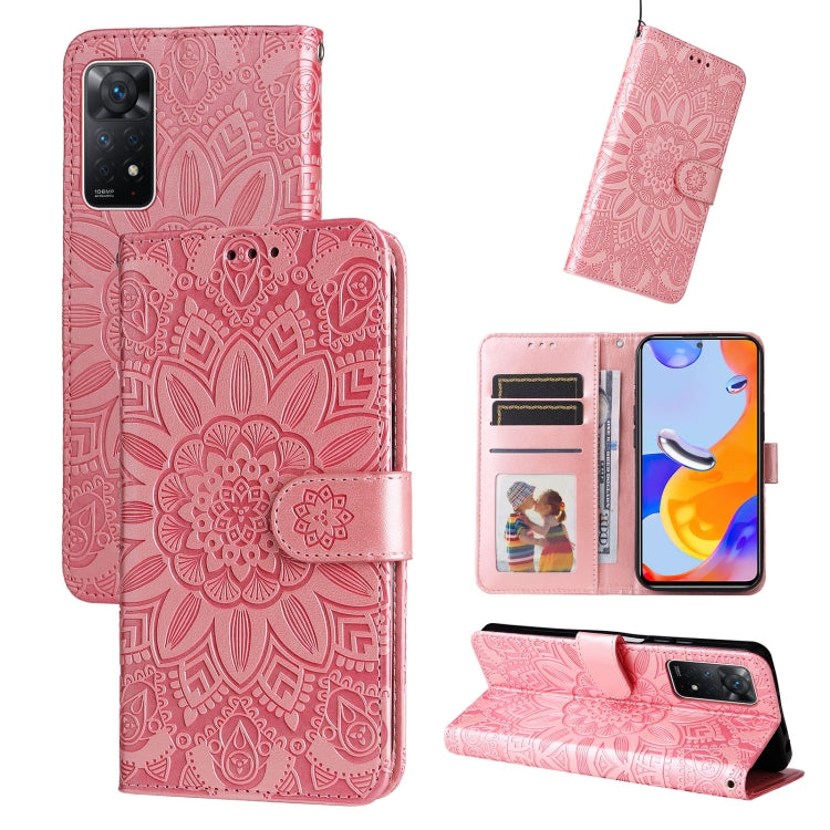 Embossed Sunflower Leather Phone Case, For Xiaomi Redmi Note 10 5G, For Xiaomi Redmi Note 10 Pro / Note 10 Pro Max, For Xiaomi Redmi Note 11 5G  / Poco M4 Pro 5G, For Xiaomi Redmi Note 11E, For Xiaomi Redmi Note 11 Pro 5G                               ...