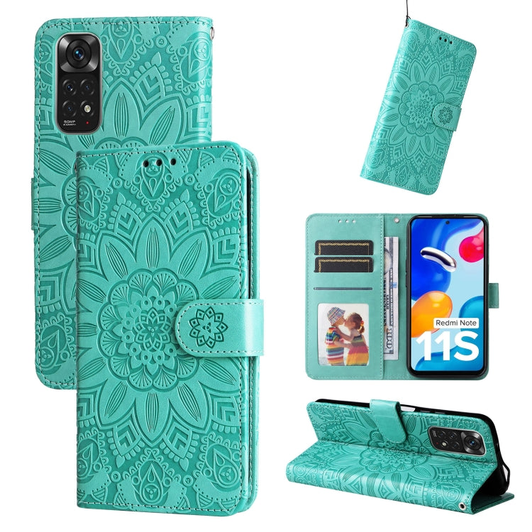 Embossed Sunflower Leather Phone Case, For Xiaomi Redmi Note 10 5G, For Xiaomi Redmi Note 10 Pro / Note 10 Pro Max, For Xiaomi Redmi Note 11 5G  / Poco M4 Pro 5G, For Xiaomi Redmi Note 11E, For Xiaomi Redmi Note 11 Pro 5G                               ...