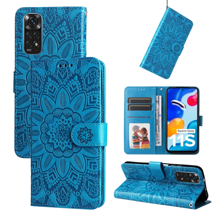Embossed Sunflower Leather Phone Case, For Xiaomi Redmi Note 10 5G, For Xiaomi Redmi Note 10 Pro / Note 10 Pro Max, For Xiaomi Redmi Note 11 5G  / Poco M4 Pro 5G, For Xiaomi Redmi Note 11E, For Xiaomi Redmi Note 11 Pro 5G                               ...