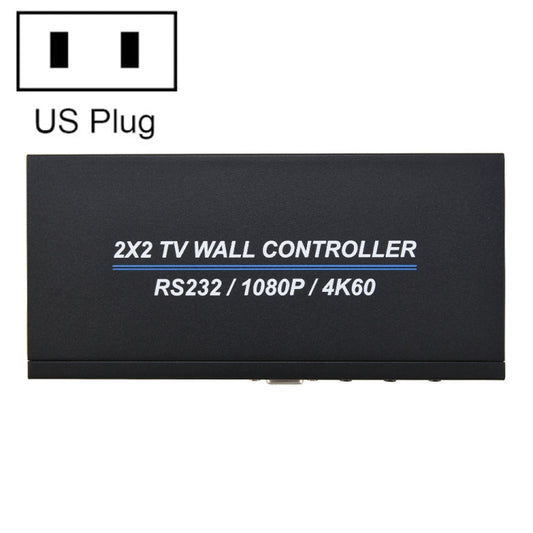 BT100 4K 60Hz 1080P 2 x 2 TV Wall Controller, US Plug, EU Plug, UK Plug, AU Plug