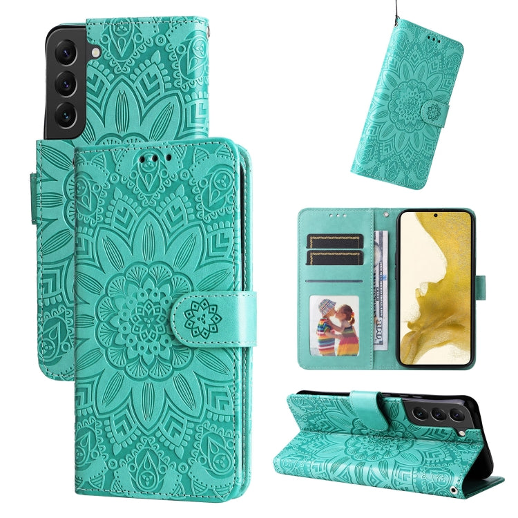Embossed Sunflower Leather Phone Case, For Samsung Galaxy S22 5G, For Samsung Galaxy S22+ 5G, For Samsung Galaxy S22 Ultra 5G, For Samsung Galaxy S21 5G, For Samsung Galaxy S21+ 5G, For Samsung Galaxy S21 Ultra 5G, For Samsung Galaxy S21 FE 5G         ...