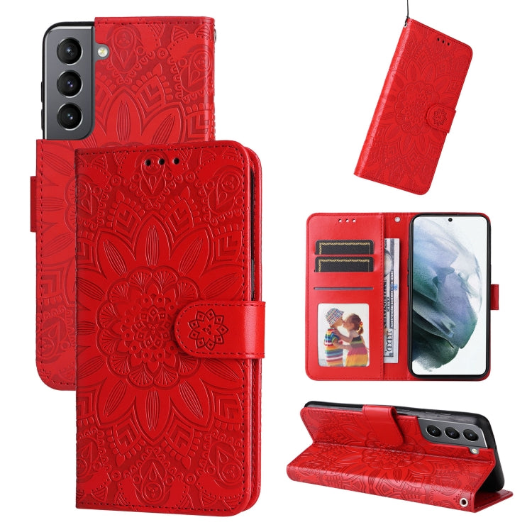 Embossed Sunflower Leather Phone Case, For Samsung Galaxy S22 5G, For Samsung Galaxy S22+ 5G, For Samsung Galaxy S22 Ultra 5G, For Samsung Galaxy S21 5G, For Samsung Galaxy S21+ 5G, For Samsung Galaxy S21 Ultra 5G, For Samsung Galaxy S21 FE 5G         ...