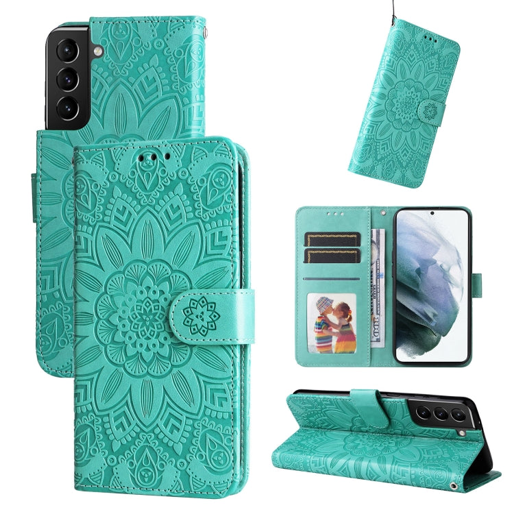 Embossed Sunflower Leather Phone Case, For Samsung Galaxy S22 5G, For Samsung Galaxy S22+ 5G, For Samsung Galaxy S22 Ultra 5G, For Samsung Galaxy S21 5G, For Samsung Galaxy S21+ 5G, For Samsung Galaxy S21 Ultra 5G, For Samsung Galaxy S21 FE 5G         ...