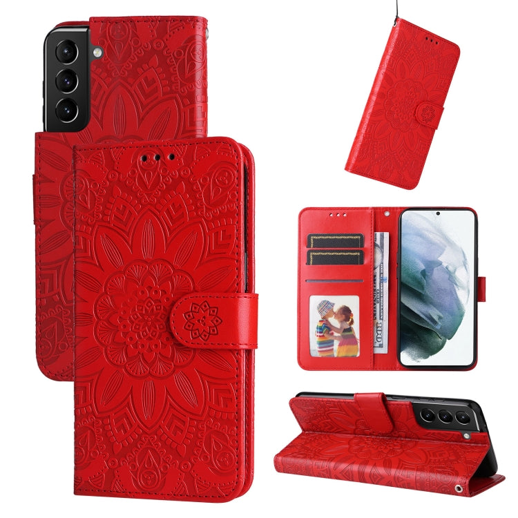 Embossed Sunflower Leather Phone Case, For Samsung Galaxy S22 5G, For Samsung Galaxy S22+ 5G, For Samsung Galaxy S22 Ultra 5G, For Samsung Galaxy S21 5G, For Samsung Galaxy S21+ 5G, For Samsung Galaxy S21 Ultra 5G, For Samsung Galaxy S21 FE 5G         ...