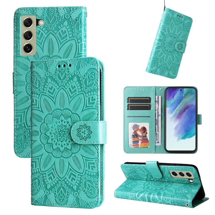 Embossed Sunflower Leather Phone Case, For Samsung Galaxy S22 5G, For Samsung Galaxy S22+ 5G, For Samsung Galaxy S22 Ultra 5G, For Samsung Galaxy S21 5G, For Samsung Galaxy S21+ 5G, For Samsung Galaxy S21 Ultra 5G, For Samsung Galaxy S21 FE 5G         ...