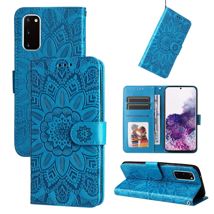 Embossed Sunflower Leather Phone Case, For Samsung Galaxy S22 5G, For Samsung Galaxy S22+ 5G, For Samsung Galaxy S22 Ultra 5G, For Samsung Galaxy S21 5G, For Samsung Galaxy S21+ 5G, For Samsung Galaxy S21 Ultra 5G, For Samsung Galaxy S21 FE 5G         ...