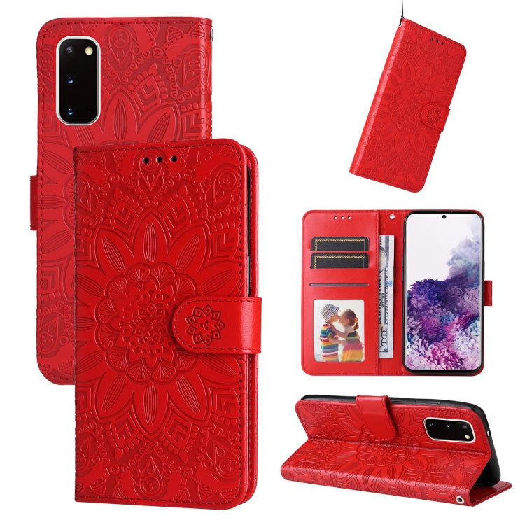 Embossed Sunflower Leather Phone Case, For Samsung Galaxy S22 5G, For Samsung Galaxy S22+ 5G, For Samsung Galaxy S22 Ultra 5G, For Samsung Galaxy S21 5G, For Samsung Galaxy S21+ 5G, For Samsung Galaxy S21 Ultra 5G, For Samsung Galaxy S21 FE 5G         ...