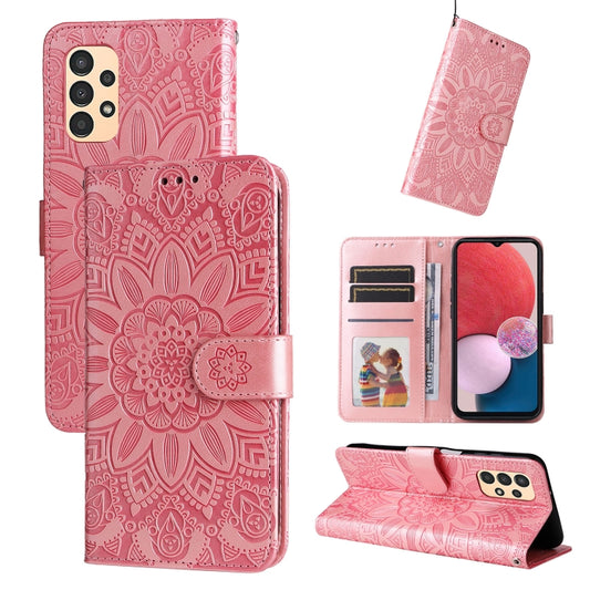 Embossed Sunflower Leather Phone Case, For Samsung Galaxy A13 4G, For Samsung Galaxy A13 5G, For Samsung Galaxy A22 4G / M22 / M32 4G Global, For Samsung Galaxy A22 5G, For Samsung Galaxy A23 4G/5G / M23 5G / F23 5G, For Samsung Galaxy A32 4G          ...