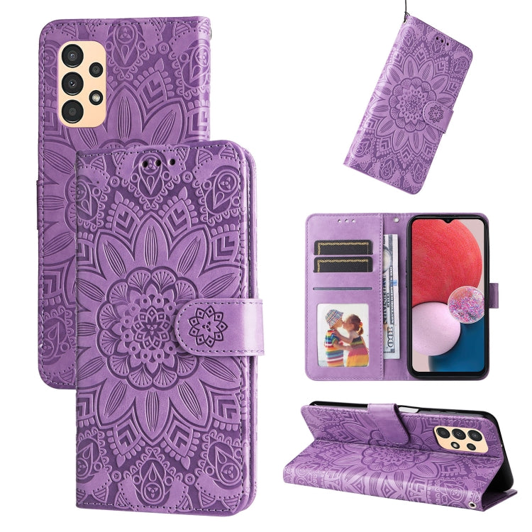 Embossed Sunflower Leather Phone Case, For Samsung Galaxy A13 4G, For Samsung Galaxy A13 5G, For Samsung Galaxy A22 4G / M22 / M32 4G Global, For Samsung Galaxy A22 5G, For Samsung Galaxy A23 4G/5G / M23 5G / F23 5G, For Samsung Galaxy A32 4G          ...