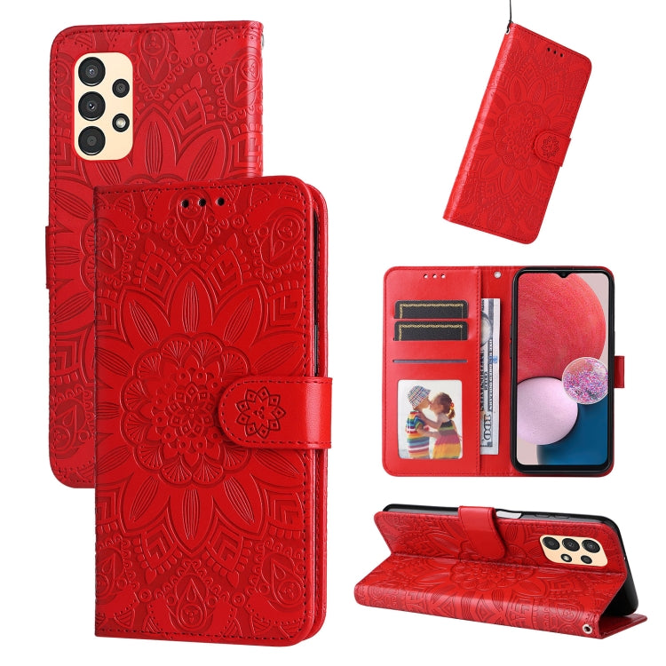 Embossed Sunflower Leather Phone Case, For Samsung Galaxy A13 4G, For Samsung Galaxy A13 5G, For Samsung Galaxy A22 4G / M22 / M32 4G Global, For Samsung Galaxy A22 5G, For Samsung Galaxy A23 4G/5G / M23 5G / F23 5G, For Samsung Galaxy A32 4G          ...