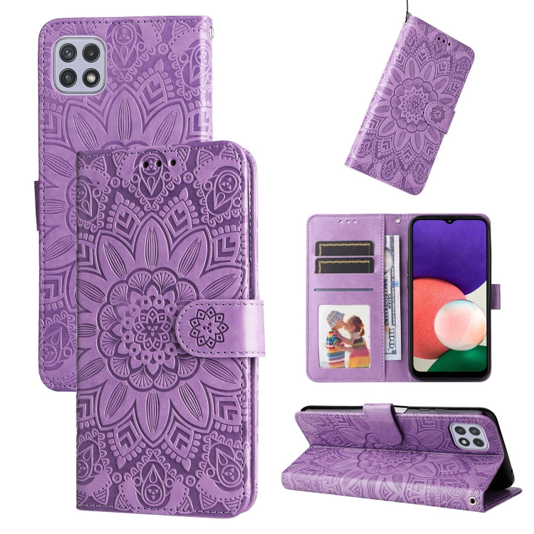 Embossed Sunflower Leather Phone Case, For Samsung Galaxy A13 4G, For Samsung Galaxy A13 5G, For Samsung Galaxy A22 4G / M22 / M32 4G Global, For Samsung Galaxy A22 5G, For Samsung Galaxy A23 4G/5G / M23 5G / F23 5G, For Samsung Galaxy A32 4G          ...