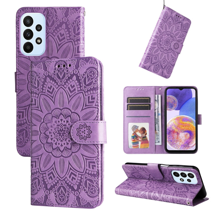 Embossed Sunflower Leather Phone Case, For Samsung Galaxy A13 4G, For Samsung Galaxy A13 5G, For Samsung Galaxy A22 4G / M22 / M32 4G Global, For Samsung Galaxy A22 5G, For Samsung Galaxy A23 4G/5G / M23 5G / F23 5G, For Samsung Galaxy A32 4G          ...