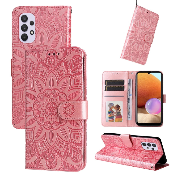 Embossed Sunflower Leather Phone Case, For Samsung Galaxy A13 4G, For Samsung Galaxy A13 5G, For Samsung Galaxy A22 4G / M22 / M32 4G Global, For Samsung Galaxy A22 5G, For Samsung Galaxy A23 4G/5G / M23 5G / F23 5G, For Samsung Galaxy A32 4G          ...