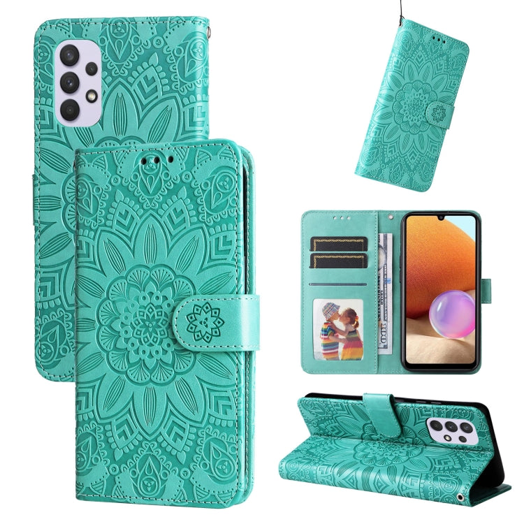 Embossed Sunflower Leather Phone Case, For Samsung Galaxy A13 4G, For Samsung Galaxy A13 5G, For Samsung Galaxy A22 4G / M22 / M32 4G Global, For Samsung Galaxy A22 5G, For Samsung Galaxy A23 4G/5G / M23 5G / F23 5G, For Samsung Galaxy A32 4G          ...