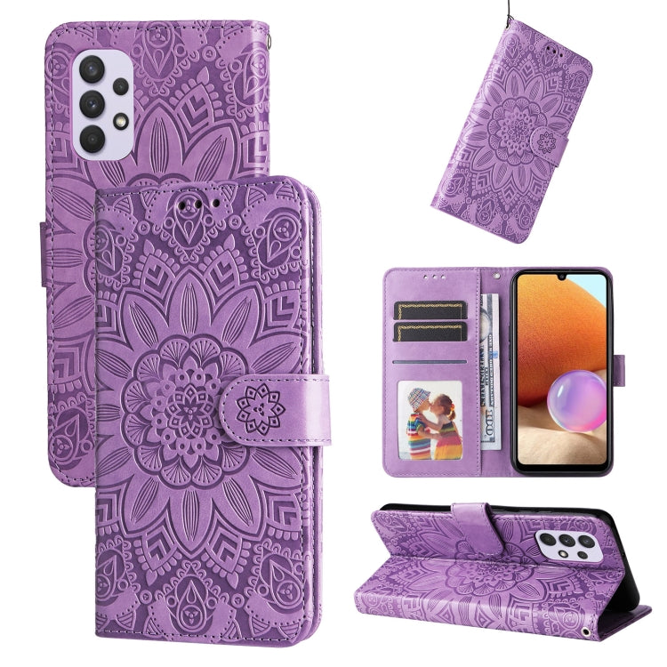 Embossed Sunflower Leather Phone Case, For Samsung Galaxy A13 4G, For Samsung Galaxy A13 5G, For Samsung Galaxy A22 4G / M22 / M32 4G Global, For Samsung Galaxy A22 5G, For Samsung Galaxy A23 4G/5G / M23 5G / F23 5G, For Samsung Galaxy A32 4G          ...