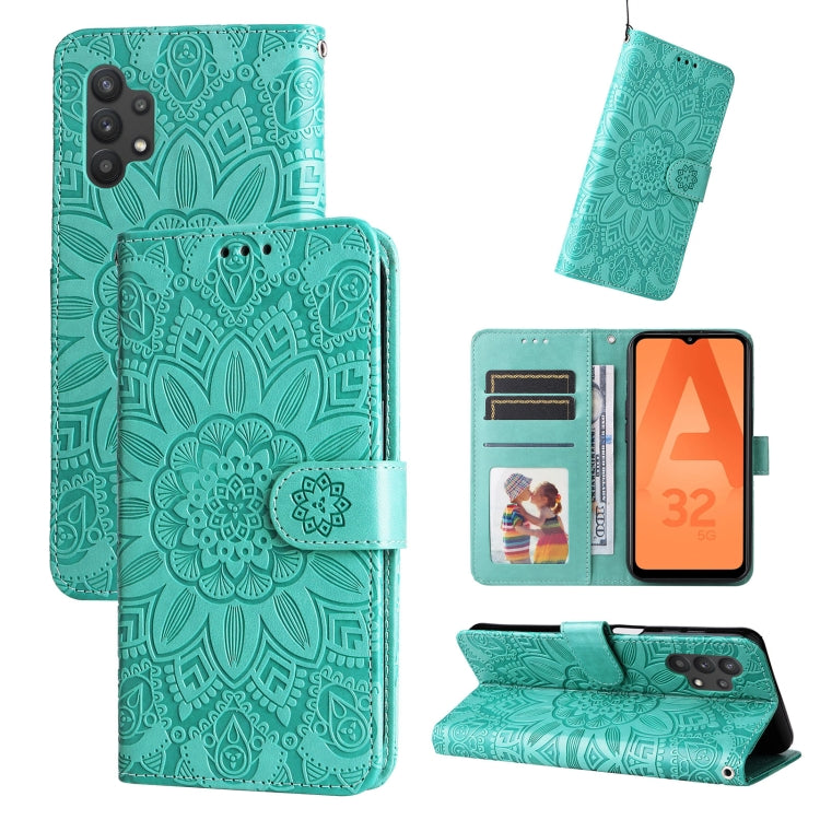 Embossed Sunflower Leather Phone Case, For Samsung Galaxy A13 4G, For Samsung Galaxy A13 5G, For Samsung Galaxy A22 4G / M22 / M32 4G Global, For Samsung Galaxy A22 5G, For Samsung Galaxy A23 4G/5G / M23 5G / F23 5G, For Samsung Galaxy A32 4G          ...