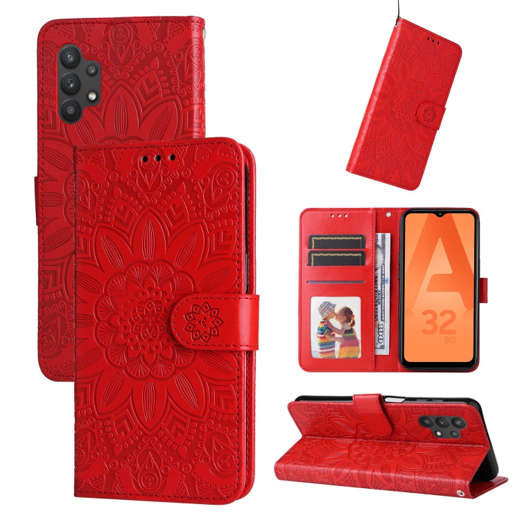 Embossed Sunflower Leather Phone Case, For Samsung Galaxy A13 4G, For Samsung Galaxy A13 5G, For Samsung Galaxy A22 4G / M22 / M32 4G Global, For Samsung Galaxy A22 5G, For Samsung Galaxy A23 4G/5G / M23 5G / F23 5G, For Samsung Galaxy A32 4G          ...
